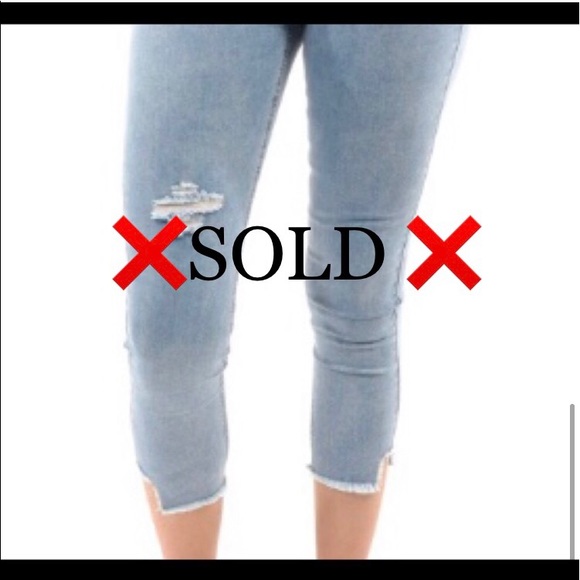 Jian & Feng Denim - ❌SOLD❌💫NWT💫Split Leg Skinny Crop Jeans by Jian & Feng for women💫